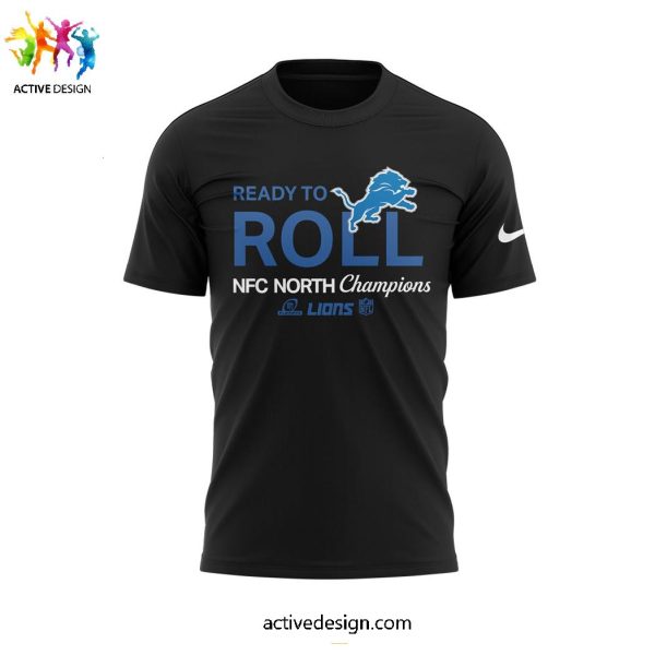 Detroit Lions Coach Dan Campbell Ready To Roll NFC North Division Champions 2025 Black 3D T-Shirt