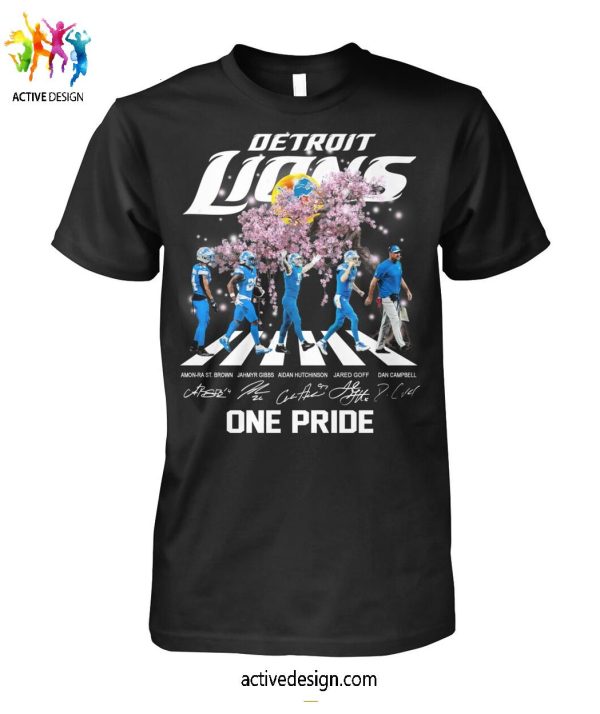 Detroit Lions One Pride Cherry Blossoms Bloom Limited Edition T-Shirt