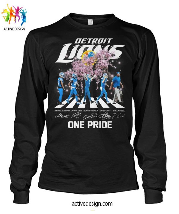 Detroit Lions One Pride Cherry Blossoms Bloom Limited Edition T-Shirt