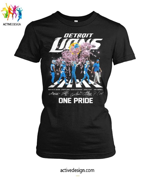 Detroit Lions One Pride Cherry Blossoms Bloom Limited Edition T-Shirt