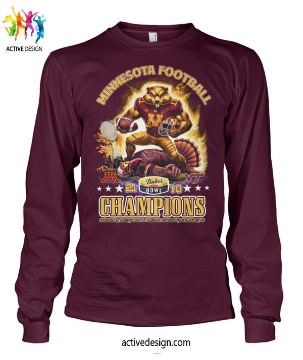 Minnesota Golden Gophers Football Duke’s Mayo Bowl Champions 2025 Limited Edition T-Shirt