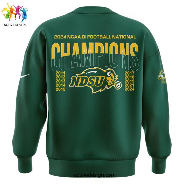 NDSU Football Division 10 Time Bational ChampionShip 2024 Limited Edition Green 3D T-Shirt