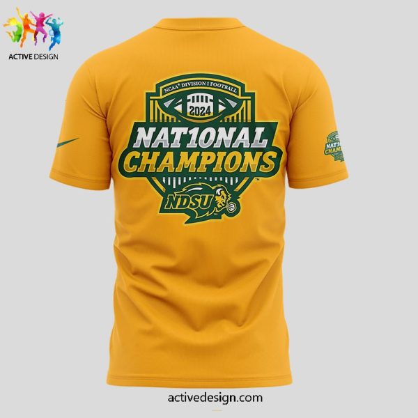 NDSU Football Division 10 Time Bational ChampionShip 2024 Limited Edition Yellow 3D T-Shirt