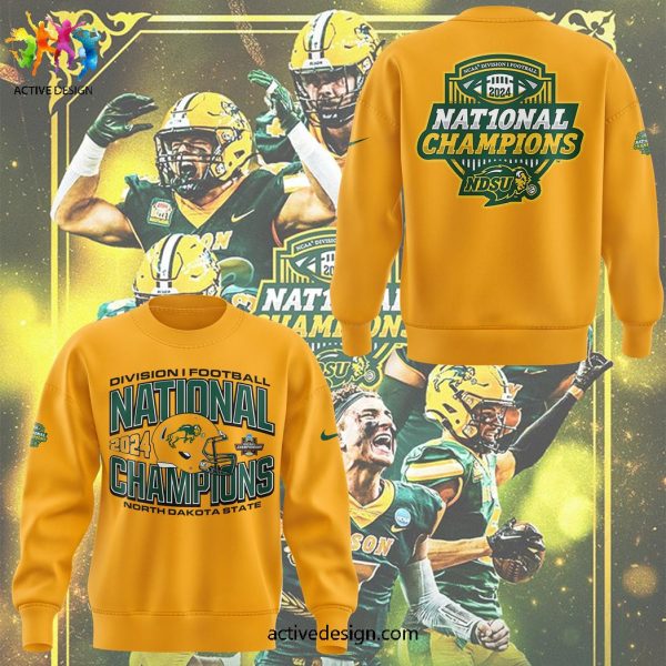 NDSU Football Division 10 Time Bational ChampionShip 2024 Limited Edition Yellow 3D T-Shirt