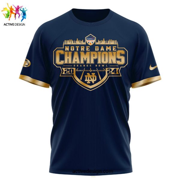Notre Dame Football NCAA Orange Bowl Champions 2025 Limited Edition 3D T-Shirt