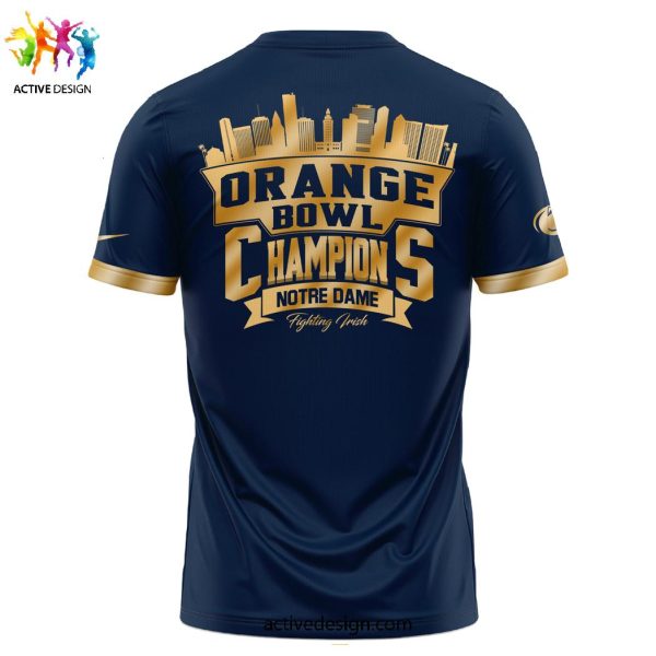 Notre Dame Football NCAA Orange Bowl Champions 2025 Limited Edition 3D T-Shirt