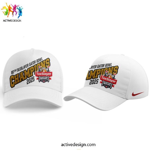 Ole Miss Rebels Football Taxslayer Gator Bowl Champions 2025 Limited Edition White Hoodie Longpants Cap