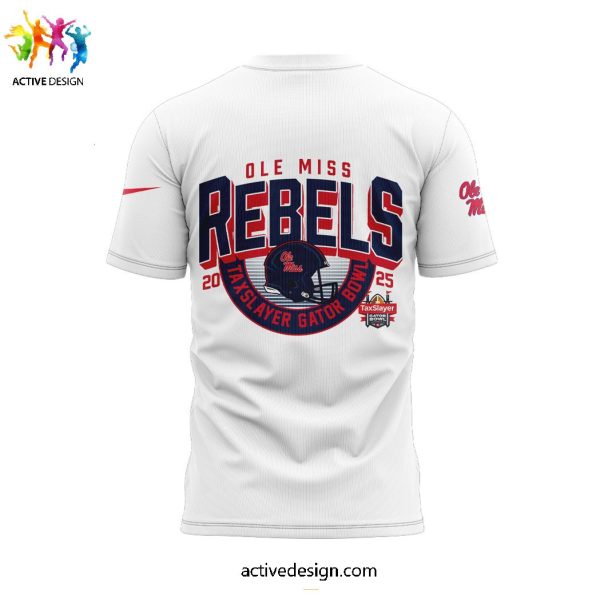 Ole Miss Rebels Football Taxslayer Gator Bowl Champions 2025 Limited Edition White Hoodie Longpants Cap