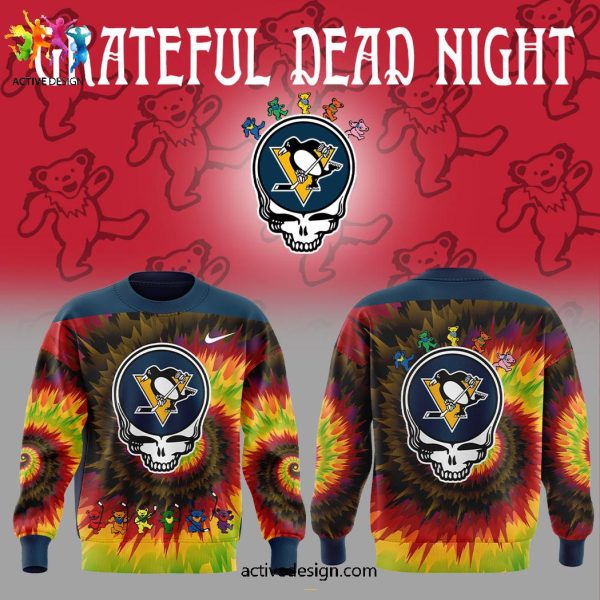 Pittsburgh Penguins x Grateful Dead Night For Fans Specieal New Hoodie