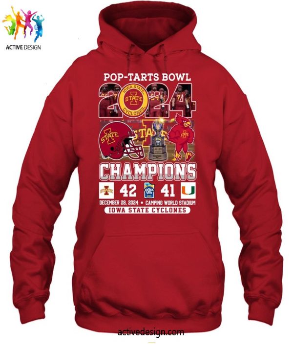 Pop-Tarts Bowl 2024 Champions Iowa State Cyclones 42-41 T-Shirt
