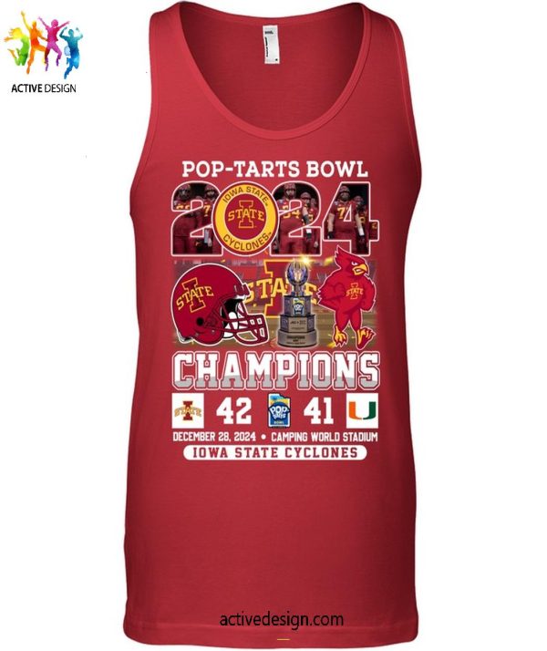 Pop-Tarts Bowl 2024 Champions Iowa State Cyclones 42-41 T-Shirt