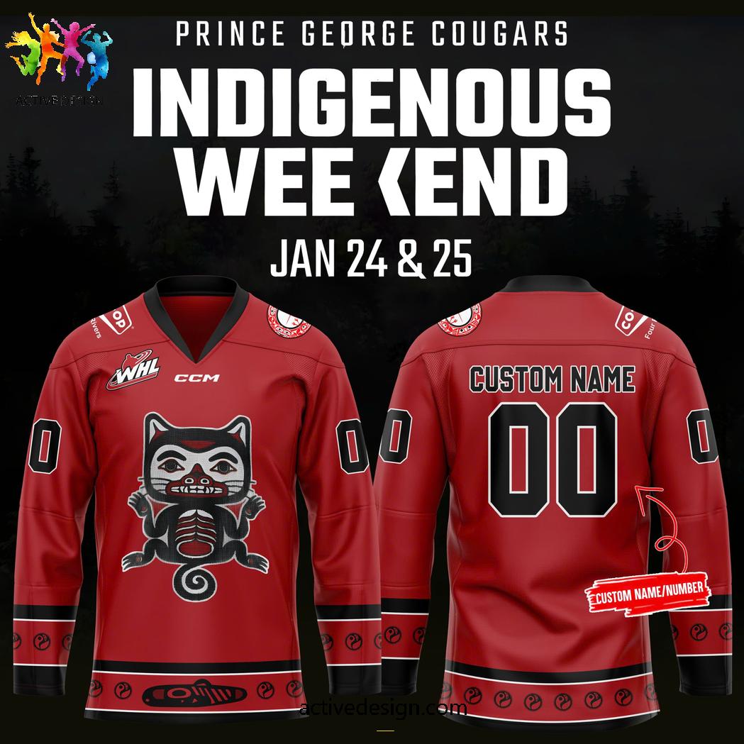 Prince George Cougars x Indigenous Weekend 2025 Limited Edition Hockey Jersey Prince George Cougars x Indigenous Weekend 2025 Limited Edition Hockey Jersey