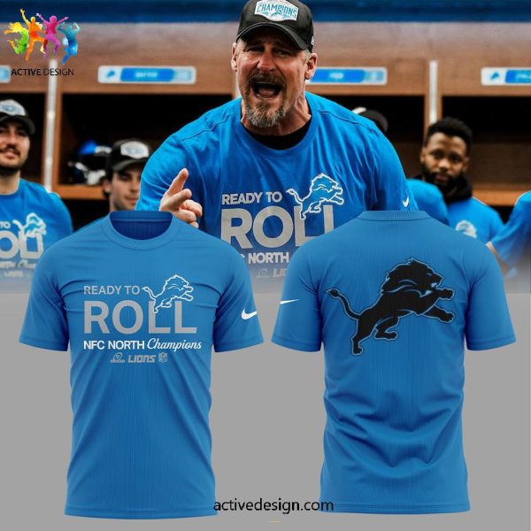 Ready To Roll NFC North Division Champions Detroit Lions Coach Dan Campbell 2025 Hoodie Longpants Cap