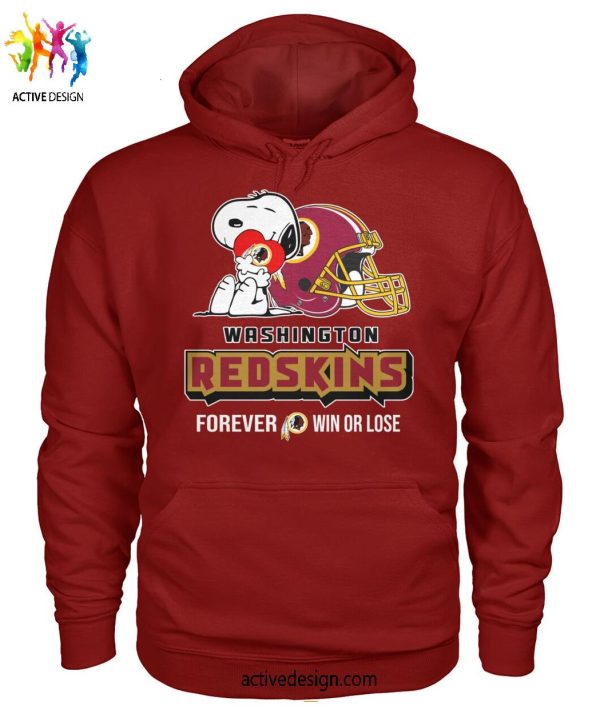 Washington Redskins x Snoppy Forever Win Or Lose T-Shirt